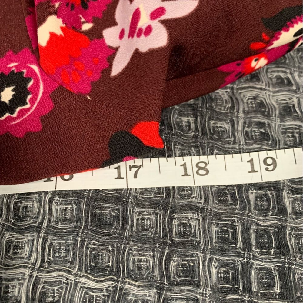 Ann Taylor Fit & Flare Long Sleeve Red Floral Dress Size 0 #844 - Picture 7 of 11